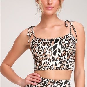 Lulus Animal Print Crop Top